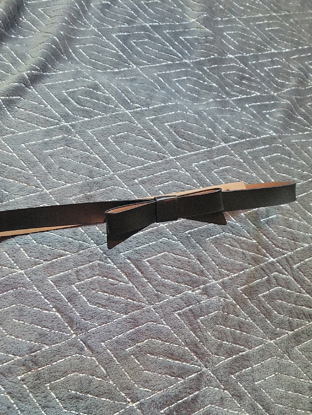 kate spade Black Leather Bow Belt